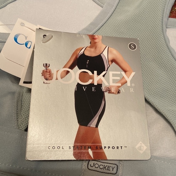 NWT Jockey Activewear Sports Bra Cool Max Icicle Blue Small - Picture 4 of 9